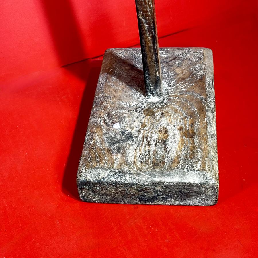 26-012 Primitive Piece of Early Wooden Lighting