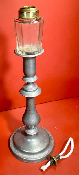 24-135. Two-burner, Burning Fluid, glass peg lamp