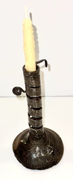 22-106. Courting candlestick with walnut base