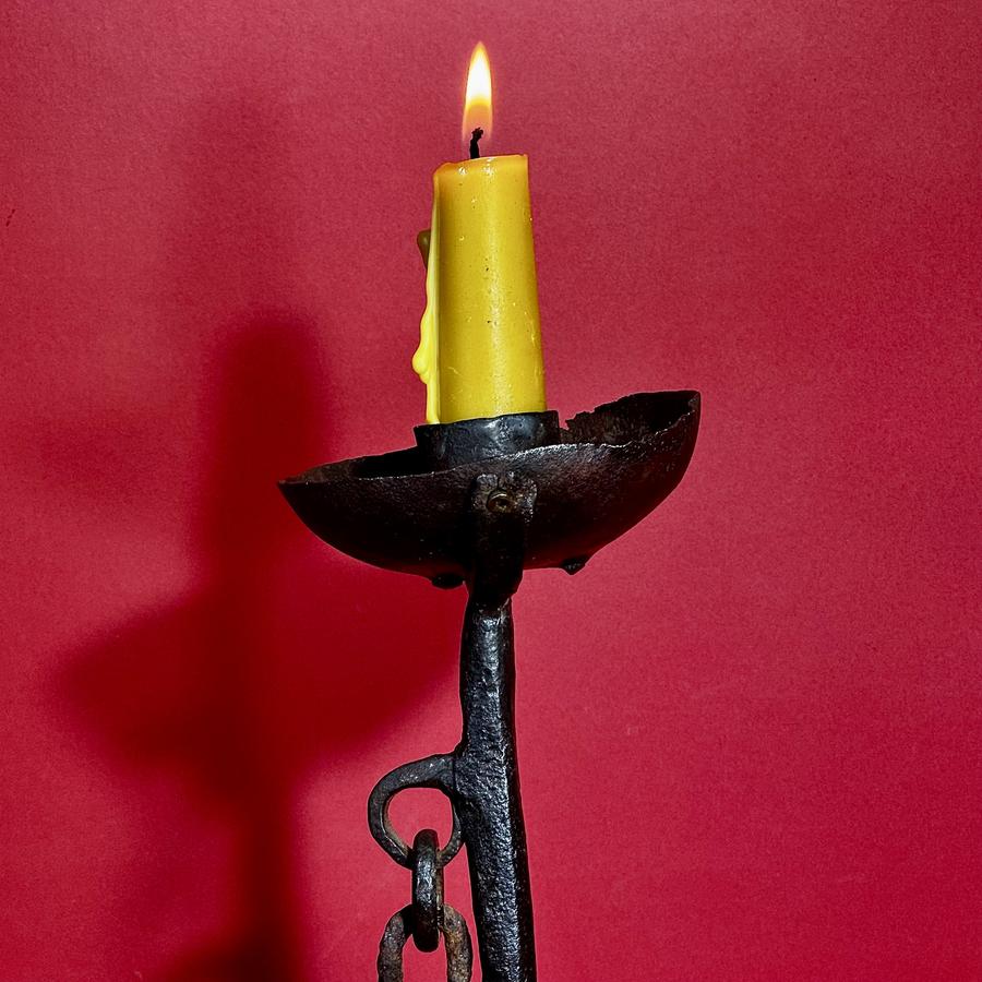 26-072 Iron Trunnion Mounted Candle Lamp
