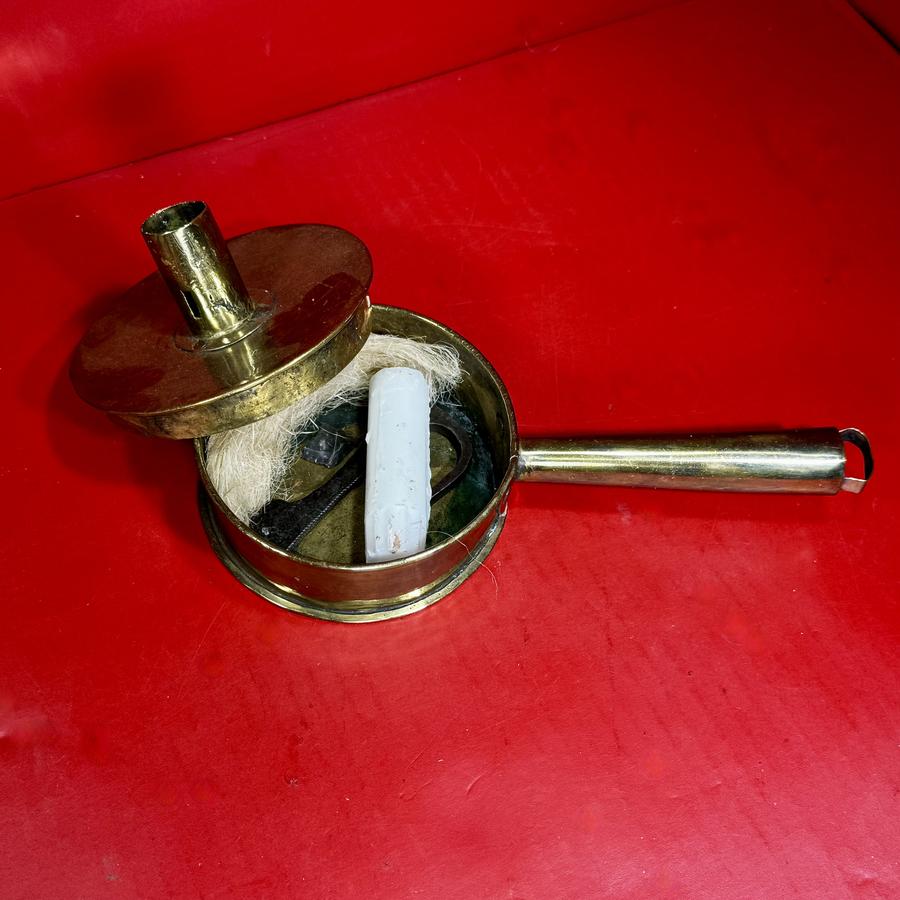 25-187 Brass Tinder Box and Candle Holder