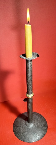 25-047. An Unusually Tall Hog Scraper Candlestick