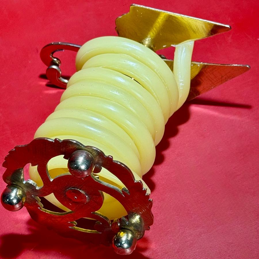 25-041 An Engraved Brass Wax Jack