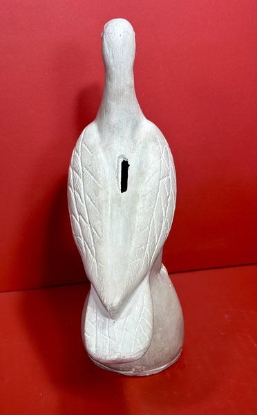 25-028A.PA Chalkware Hollow Bird-Form Bank