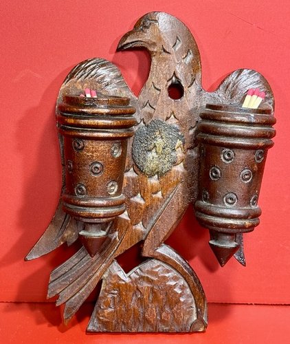 24-096. Eagle form match safe or spill holder