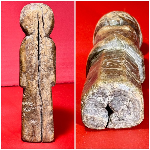 24-025. Chip carved “PowWow” folk healing doll