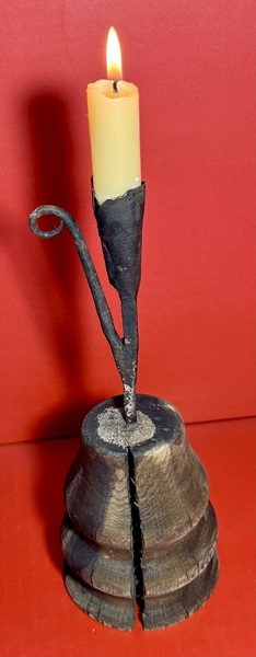25-039 Early Hand-Wrought Iron Candle Socket
