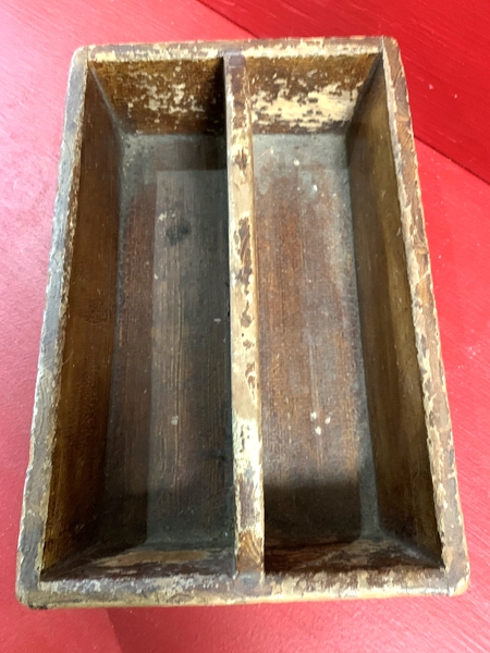 22-032. Utility tray, dovetailed & grain painted