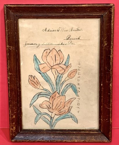 23-030. PA fraktur of flowers and foliage