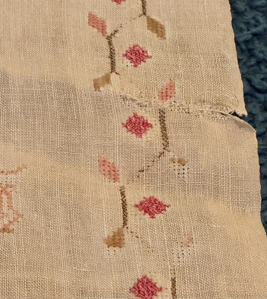 25-148 PA German Embellished Show Towel ca. 1844