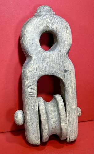24-162. Early, primitive chandelier pulley