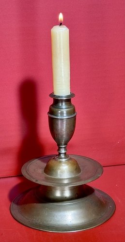 25-009. A Continental Brass "Capstan" Candlestick