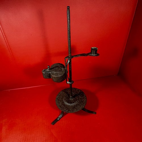 26-056 Wrought Iron Fat Lamp & Candle Socket