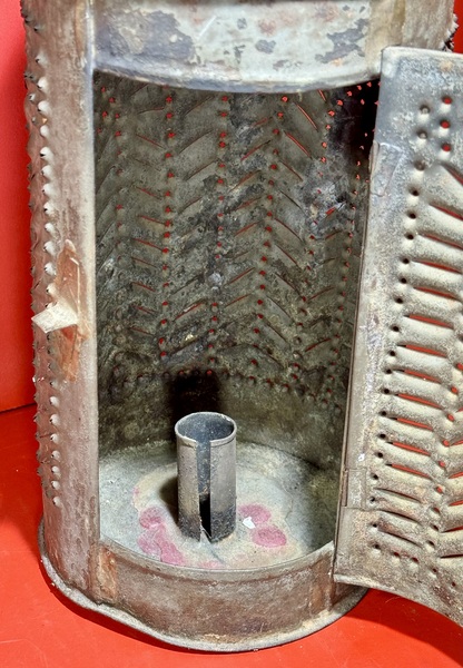25-043. A PA Pierced Tin Candle Lantern