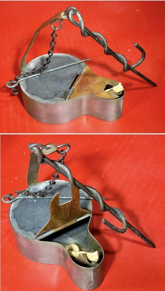 24-215. Betty lamp and tin lamp tidy