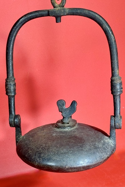 25-167. Wrought and Cast-Iron Miner’s Fluid Lamp