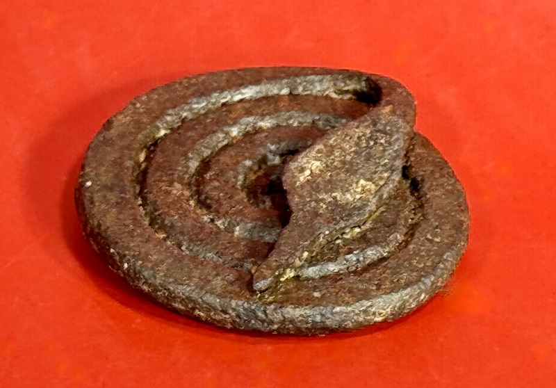 25-190. A Hand-Wrought Iron Coiled Snake