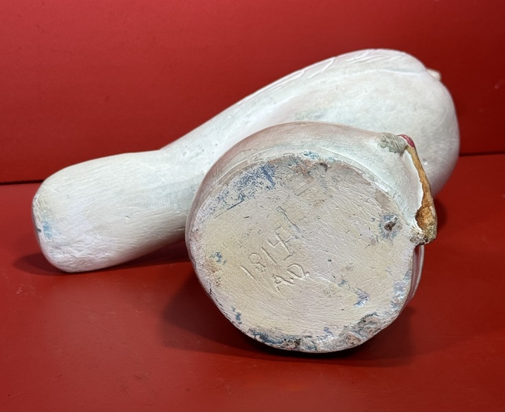 25-028A.PA Chalkware Hollow Bird-Form Bank