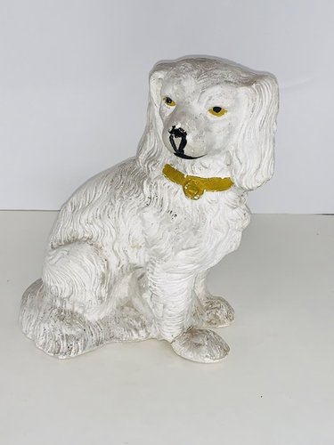 PA hollow cast chalkware spaniel dog.