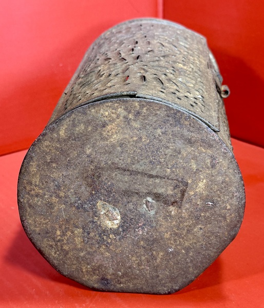 25-051. A Very Large, Punched Tin Candle Lantern