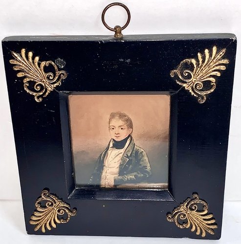 23-100. Fine watercolor portrait of a young man.