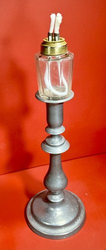 24-135. Two-burner, Burning Fluid, glass peg lamp