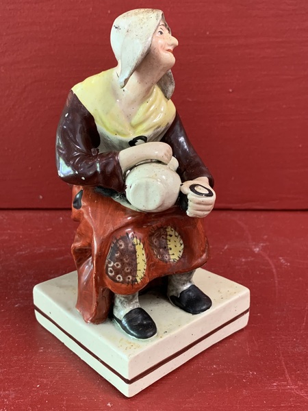 22-119 Prattware figure of a Milk Maid