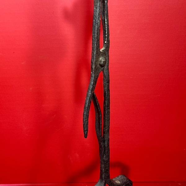 26-015 Wrought Iron Tabletop Rush/Candle Lamp
