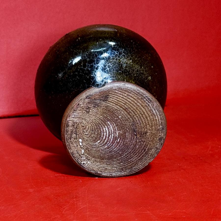 26-032. Small Pennsylvania Redware Fat Lamp