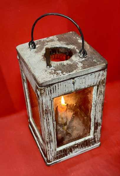 25-137. Barn Lantern with Candle Raising Mechanism
