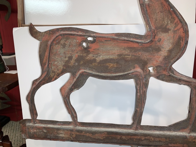 19-220 Stag sheet metal weathervane.