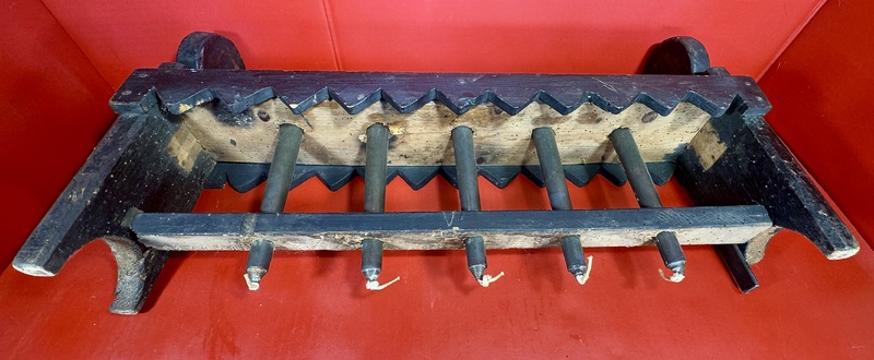 25-044 18th Century Five-Tube Candle Mold on Stand