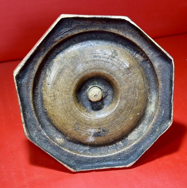25-020. Early English Brass Candlestick ca. 1720