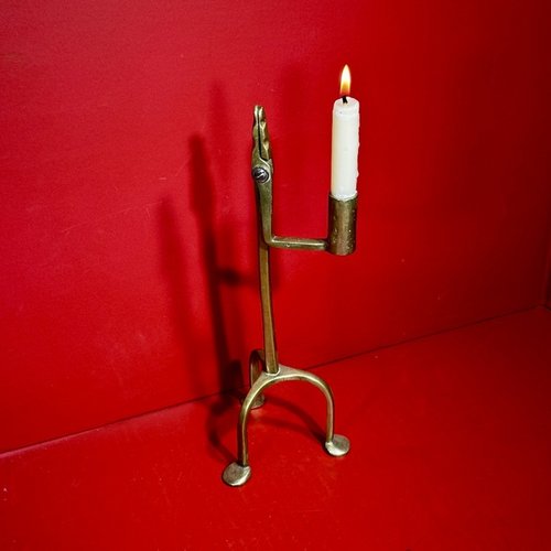 25-121 Brass Combo. Rush Holder/Candle Socket.