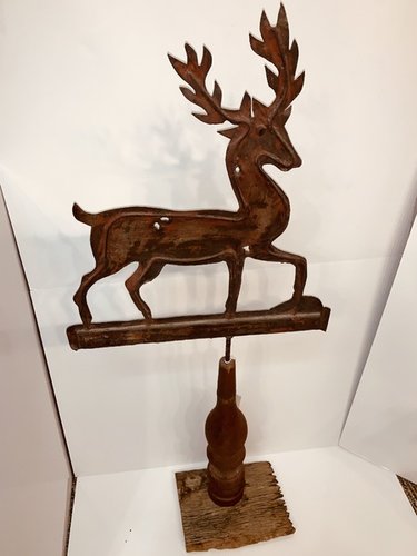 19-220 Stag sheet metal weathervane.