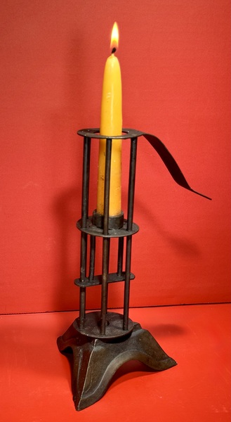 24-248. An Unusual form of Bird Cage Candlestick