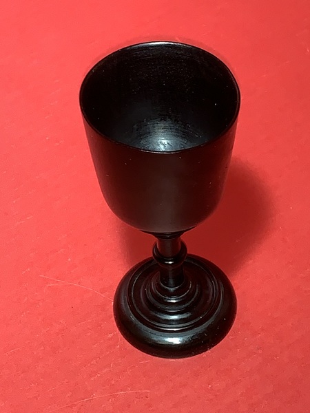 23-011. A very nicely turned Ebony cup
