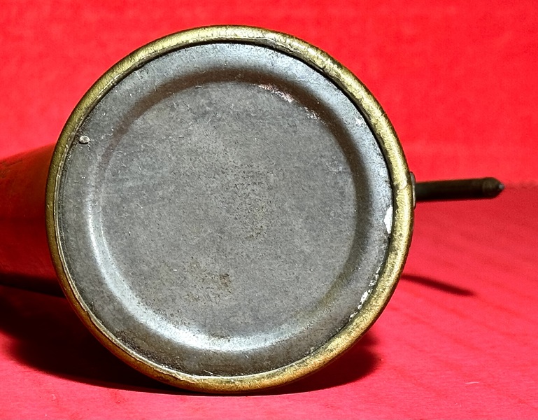 23-160. A small brass Miner's fluid lamp.