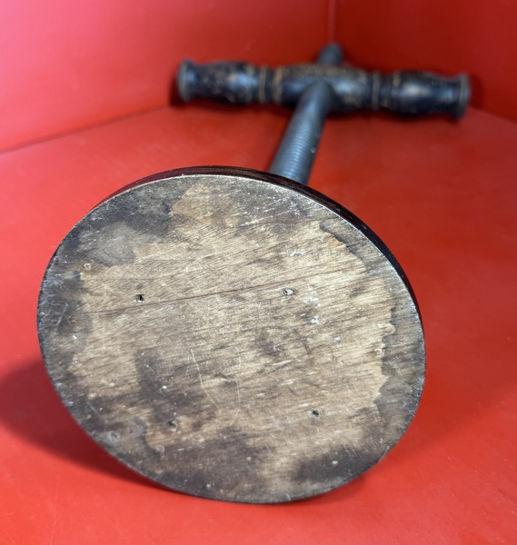 25-143. Scarce, Adjustable Wooden Betty Lamp Stand