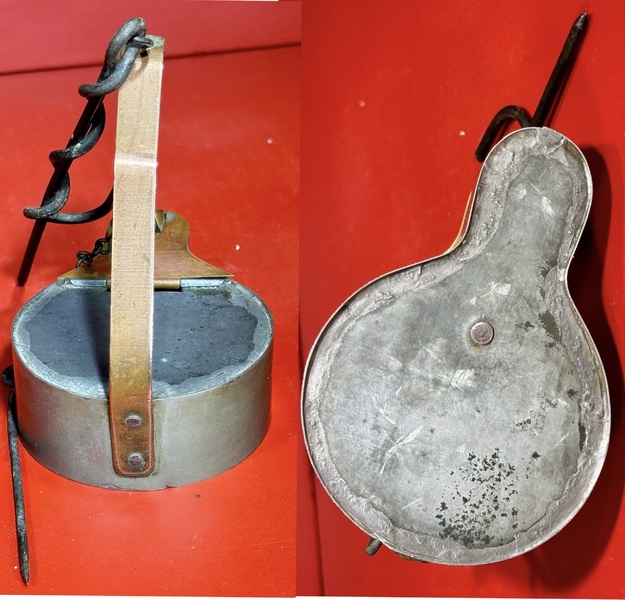 24-215. Betty lamp and tin lamp tidy