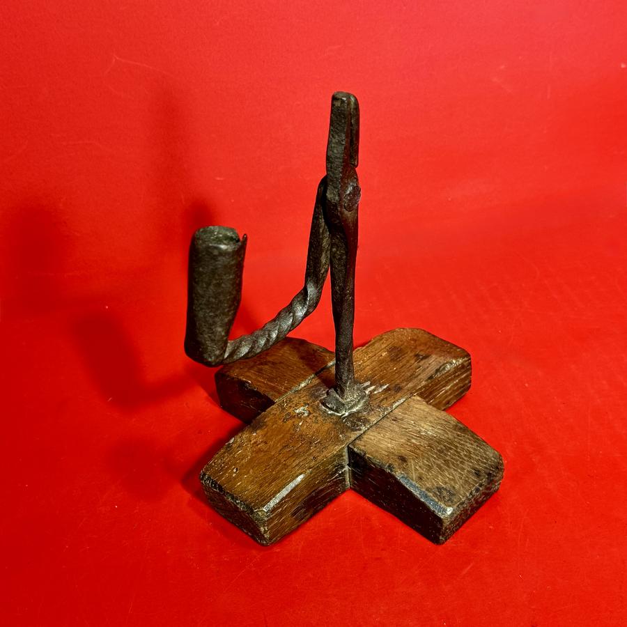 26-062 Wrought Iron Combinations Rush/Candle Lamp