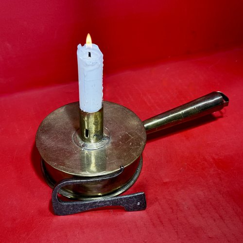 25-187 Brass Tinder Box and Candle Holder