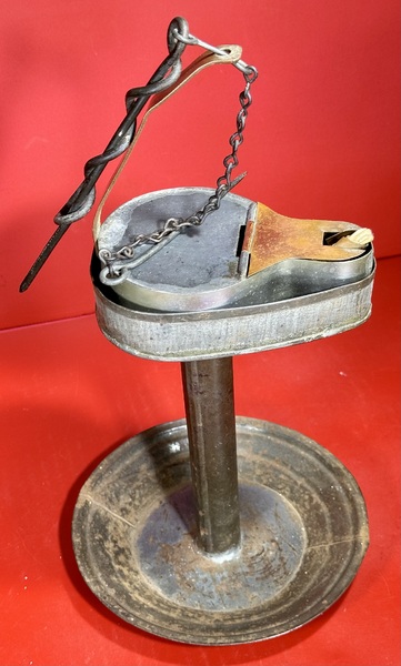 24-215. Betty lamp and tin lamp tidy