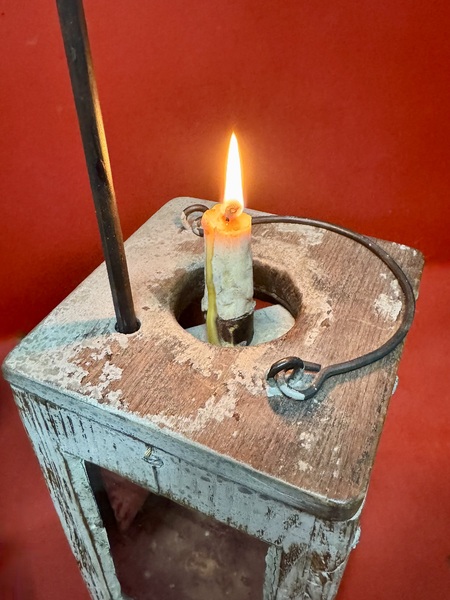 25-137. Barn Lantern with Candle Raising Mechanism