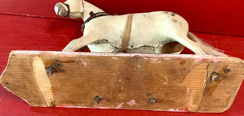 22-136. Horsehide covered carved horse