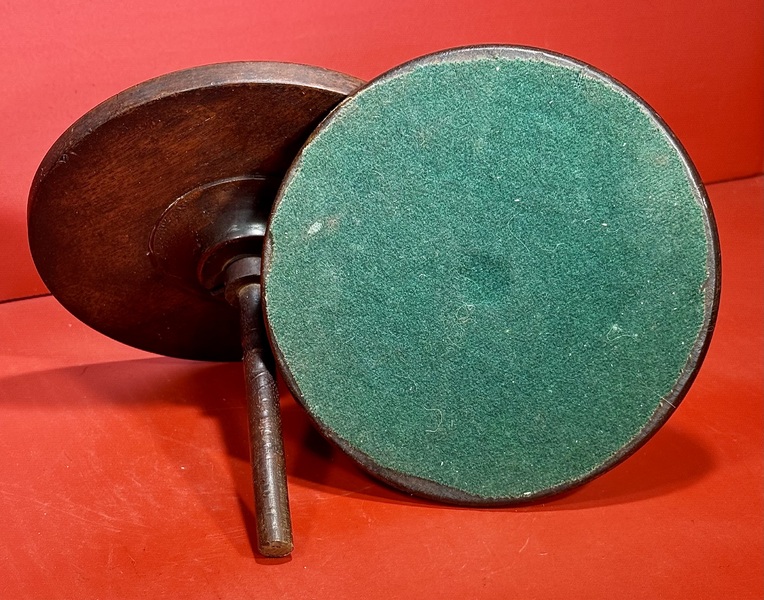 25-008. A Mahogany Dish-top Candle Stand