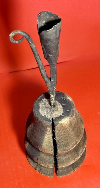 25-039 Early Hand-Wrought Iron Candle Socket