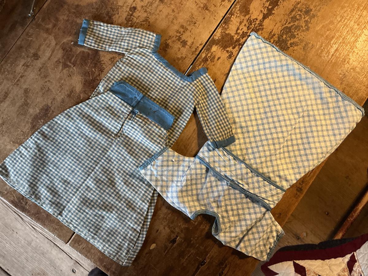 2 Blue Doll Dresses