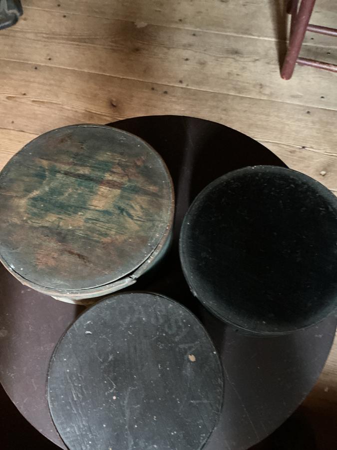 3 painted Pantry Boxes