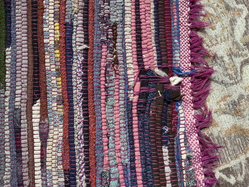 Old Rag Rug 13 1/2 Feet Long